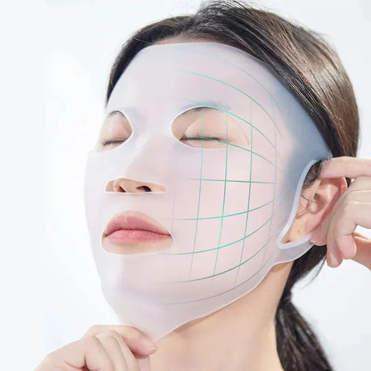 3D Silicone Mask Face Women Skin Care Tool Hanging Ear Face Mask Gel Sheet Reusable Lifting Anti Wrinkle Firming Ear Fixed Tools